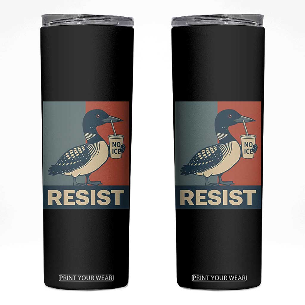 Funny Minnesota Common Loon Skinny Tumbler No Ice Please TS12 Black Print Your Wear
