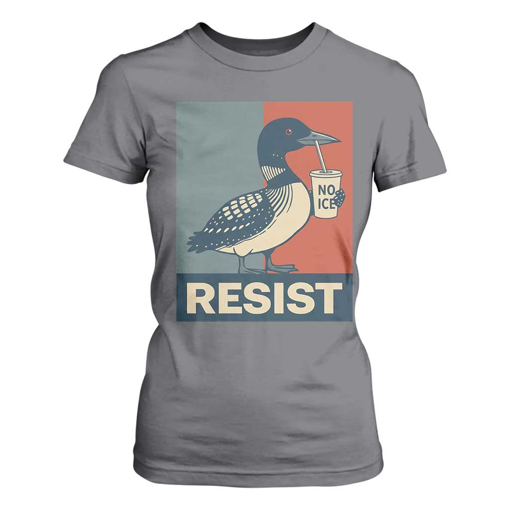 Funny Minnesota Common Loon T Shirt For Women No Ice Please TS12 Charcoal Print Your Wear