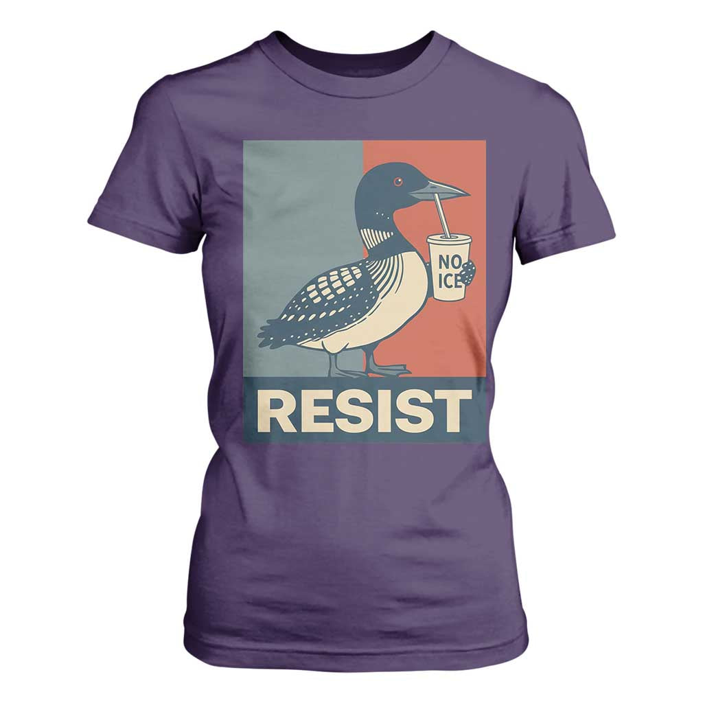 Funny Minnesota Common Loon T Shirt For Women No Ice Please TS12 Purple Print Your Wear