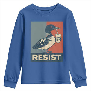 Funny Minnesota Common Loon Youth Sweatshirt No Ice Please TS12 Royal Blue Print Your Wear
