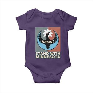 Stand With Minnesota Baby Onesie Common Loon Pride Support TS12 Purple Print Your Wear