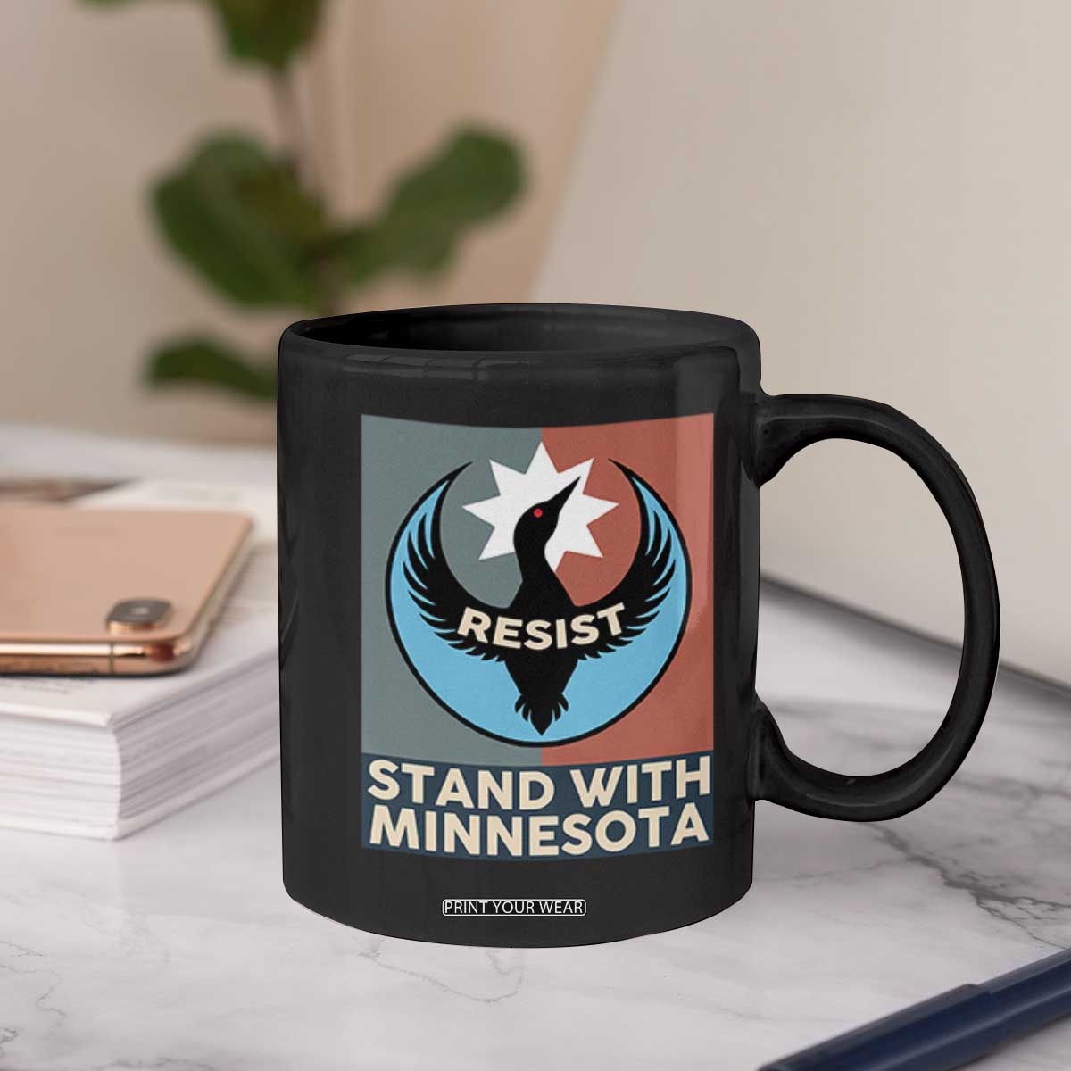 Stand With Minnesota Coffee Mug Common Loon Pride Support TS12 Print Your Wear