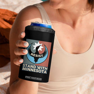 Stand With Minnesota 4 in 1 Can Cooler Tumbler Common Loon Pride Support TS12 Print Your Wear