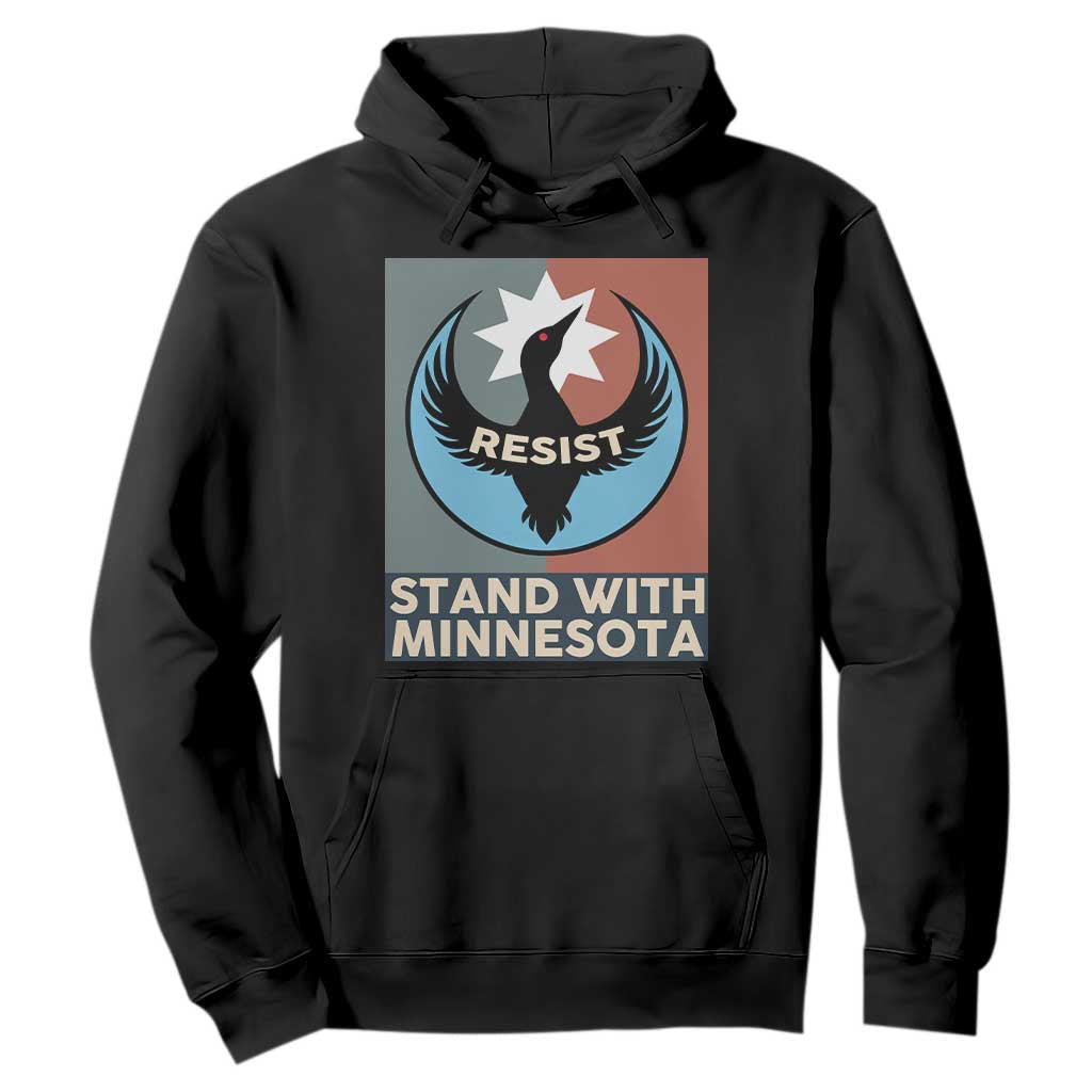Stand With Minnesota Hoodie Common Loon Pride Support TS12 Black Print Your Wear
