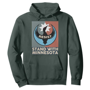 Stand With Minnesota Hoodie Common Loon Pride Support TS12 Dark Forest Green Print Your Wear