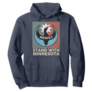 Stand With Minnesota Hoodie Common Loon Pride Support TS12 Navy Print Your Wear
