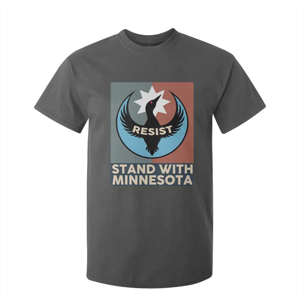 Stand With Minnesota T Shirt For Kid Common Loon Pride Support TS12 Dark Heather Print Your Wear