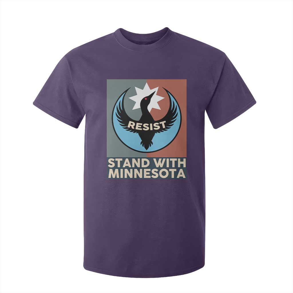 Stand With Minnesota T Shirt For Kid Common Loon Pride Support TS12 Purple Print Your Wear