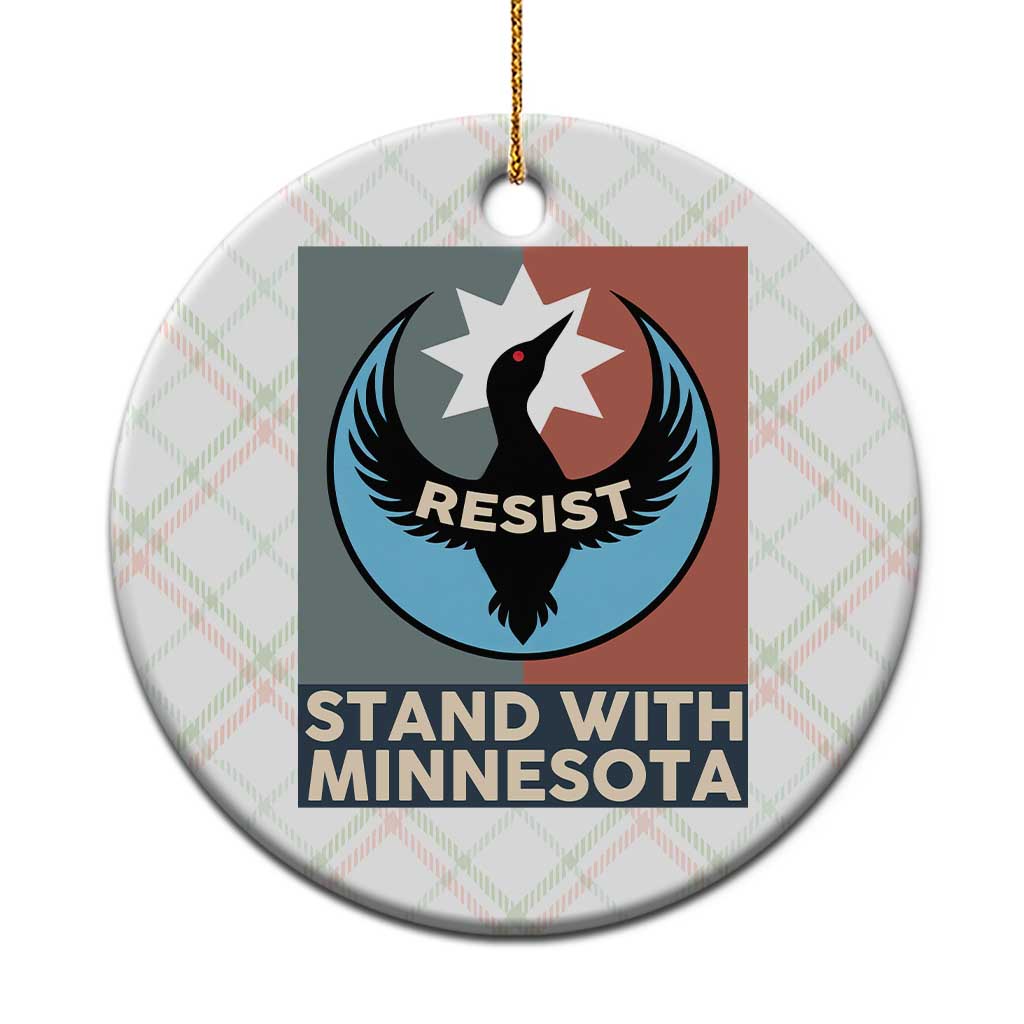 Stand With Minnesota Ceramic Ornament Common Loon Pride Support TS12 1pc Christmas Plaid Print Your Wear