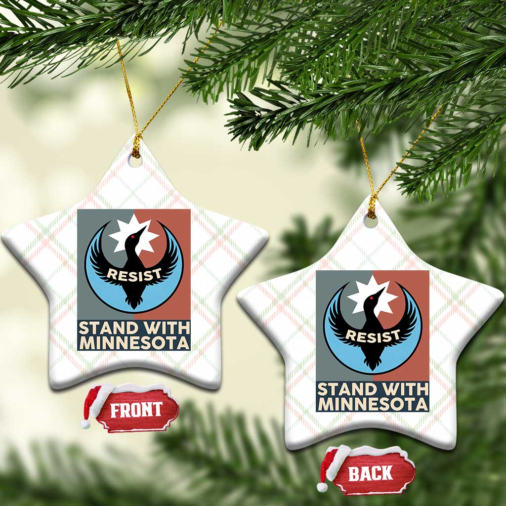 Stand With Minnesota Ceramic Ornament Common Loon Pride Support TS12 Print Your Wear
