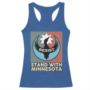 Stand With Minnesota Racerback Tank Top Common Loon Pride Support TS12 Royal Blue Print Your Wear