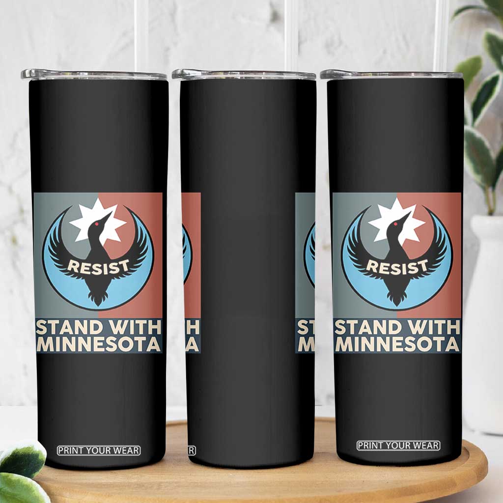 Stand With Minnesota Skinny Tumbler Common Loon Pride Support TS12 Print Your Wear