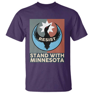 Stand With Minnesota T Shirt Common Loon Pride Support TS12 Purple Print Your Wear
