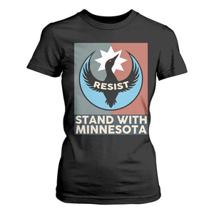 Stand With Minnesota T Shirt For Women Common Loon Pride Support TS12 Black Print Your Wear