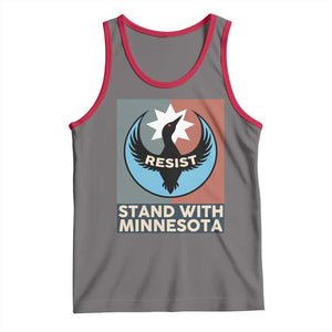 Stand With Minnesota Tank Top Common Loon Pride Support TS12 Deep Heather Red Print Your Wear