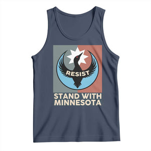 Stand With Minnesota Tank Top Common Loon Pride Support TS12 Navy Print Your Wear