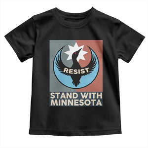 Stand With Minnesota Toddler T Shirt Common Loon Pride Support TS12 Black Print Your Wear