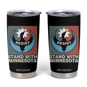 Stand With Minnesota Tumbler Cup Common Loon Pride Support TS12 Black Print Your Wear