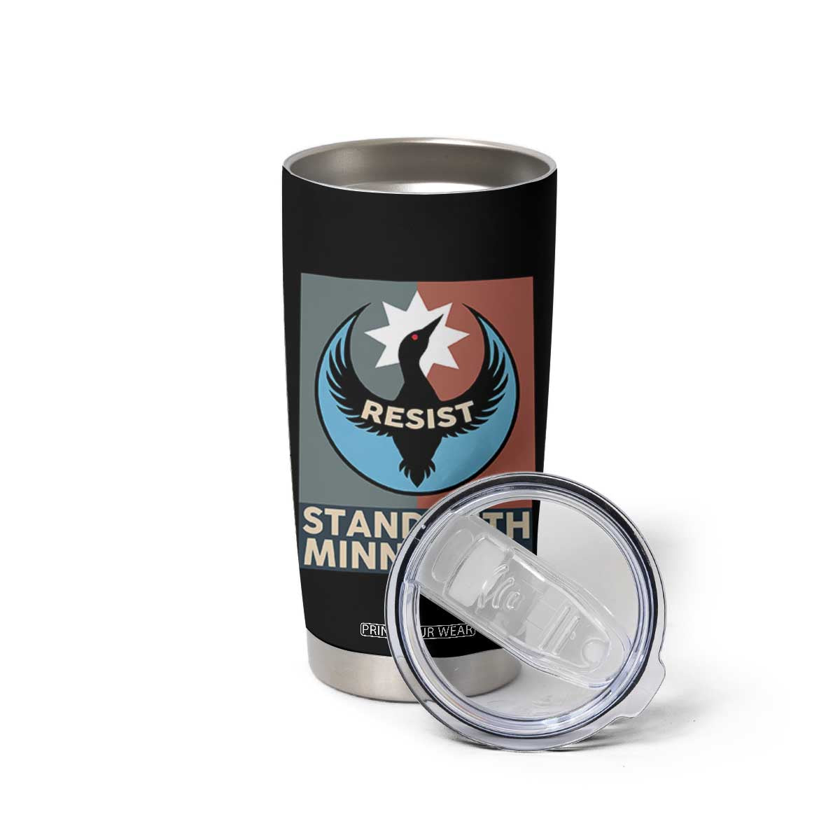Stand With Minnesota Tumbler Cup Common Loon Pride Support TS12 Print Your Wear