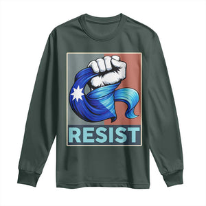 Minnesota Resist Ice Out Long Sleeve Shirt MM Support Gift TS12 Dark Forest Green Print Your Wear