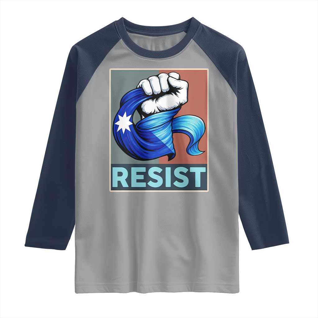Minnesota Resist Ice Out Raglan Shirt MM Support Gift TS12 Sport Gray Navy Print Your Wear