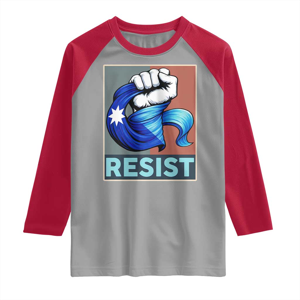 Minnesota Resist Ice Out Raglan Shirt MM Support Gift TS12 Sport Gray Red Print Your Wear