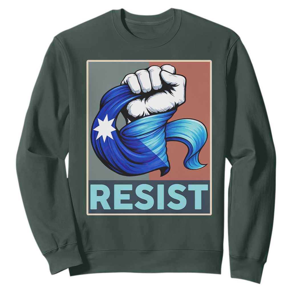 Minnesota Resist Ice Out Sweatshirt MM Support Gift TS12 Dark Forest Green Print Your Wear