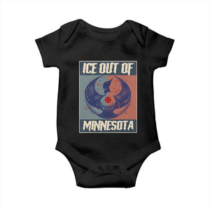 Ice Out Of Minnesota Baby Onesie Social Justice Solidarity TS12 Black Print Your Wear