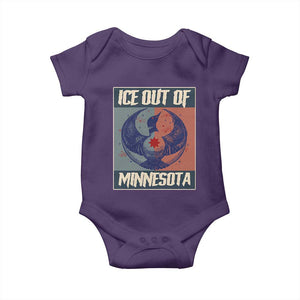 Ice Out Of Minnesota Baby Onesie Social Justice Solidarity TS12 Purple Print Your Wear