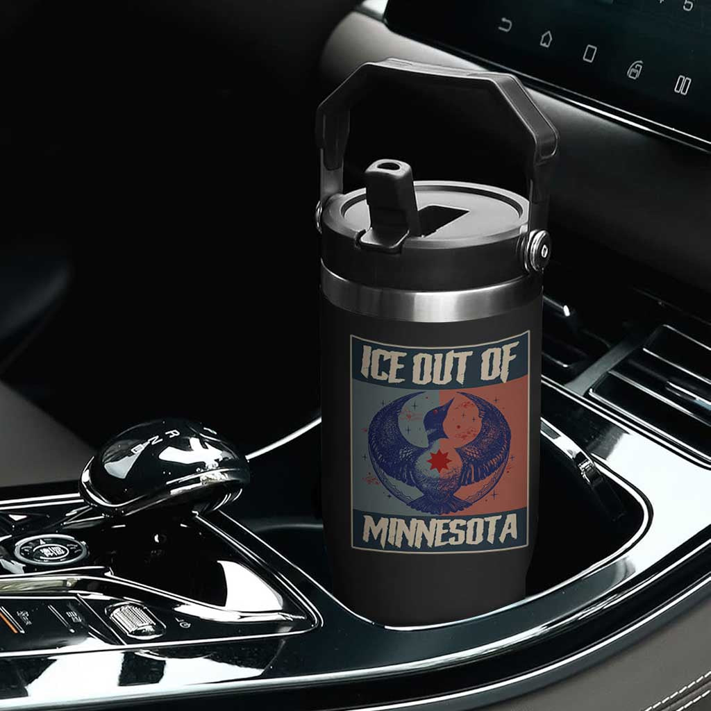 Ice Out Of Minnesota Flip Straw Tumbler Social Justice Solidarity TS12 Print Your Wear