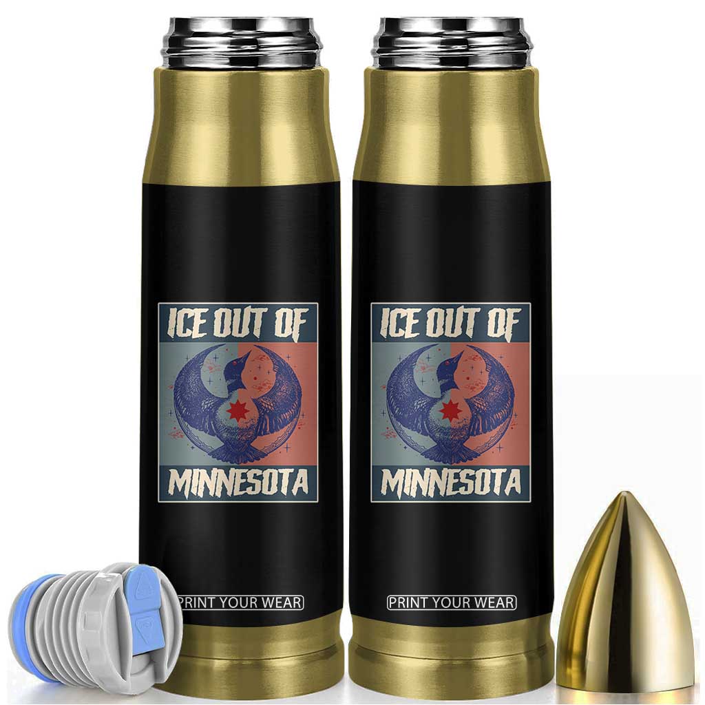 Ice Out Of Minnesota Bullet Tumbler Social Justice Solidarity TS12 Black Print Your Wear