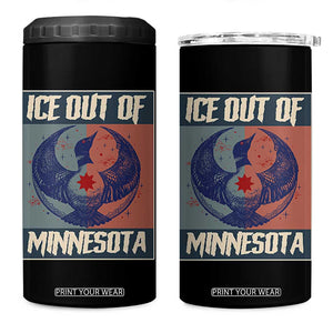 Ice Out Of Minnesota 4 in 1 Can Cooler Tumbler Social Justice Solidarity TS12 One Size: 16 oz Black Print Your Wear