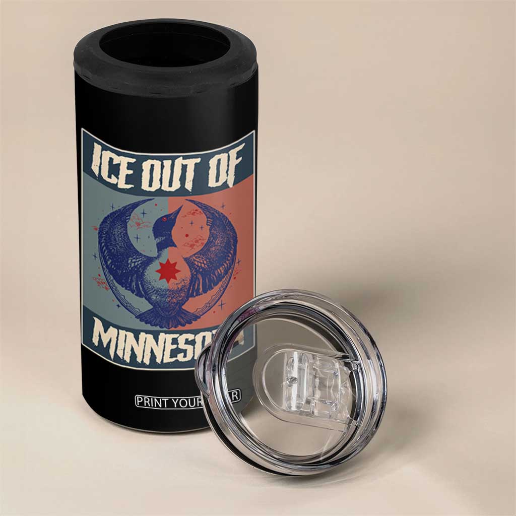 Ice Out Of Minnesota 4 in 1 Can Cooler Tumbler Social Justice Solidarity TS12 Print Your Wear