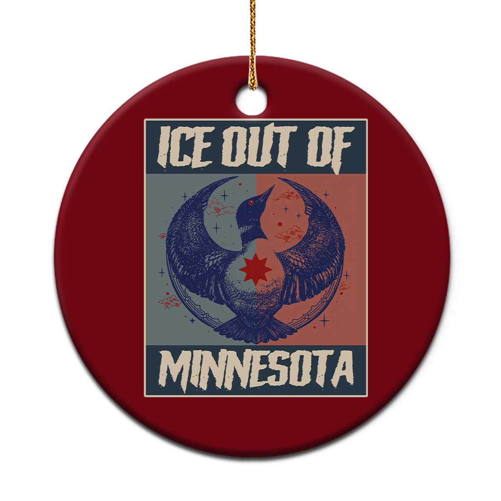 Ice Out Of Minnesota Ceramic Ornament Social Justice Solidarity TS12 1pc Red Print Your Wear