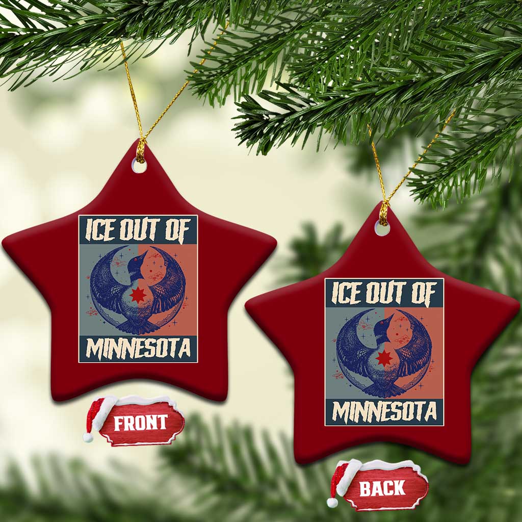 Ice Out Of Minnesota Ceramic Ornament Social Justice Solidarity TS12 Print Your Wear