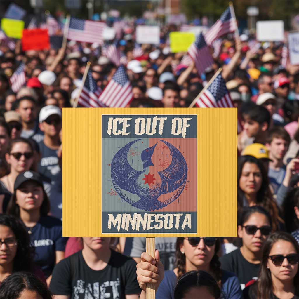 Ice Out Of Minnesota Protest Sign Social Justice Solidarity TS12 Horizontal 18
