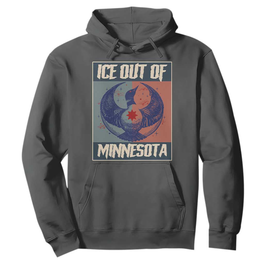 Ice Out Of Minnesota Hoodie Social Justice Solidarity TS12 Dark Heather Print Your Wear
