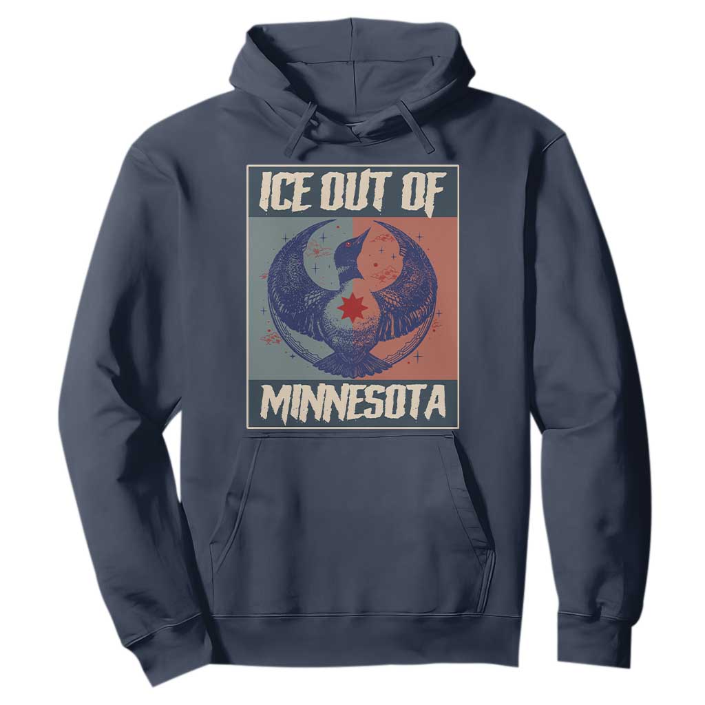 Ice Out Of Minnesota Hoodie Social Justice Solidarity TS12 Navy Print Your Wear