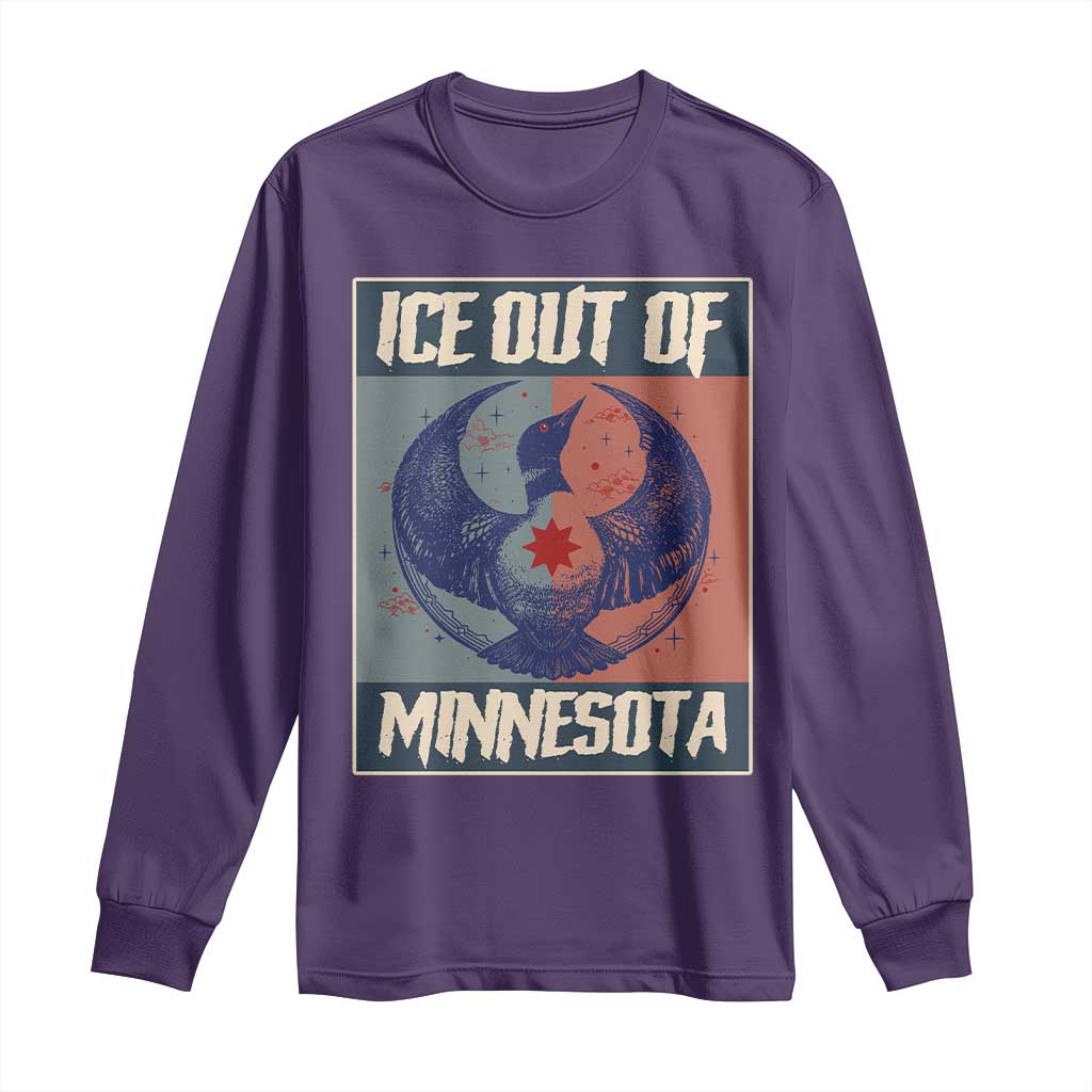 Ice Out Of Minnesota Long Sleeve Shirt Social Justice Solidarity TS12 Purple Print Your Wear