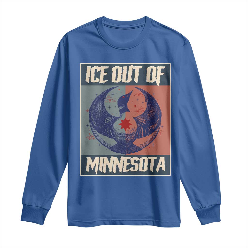 Ice Out Of Minnesota Long Sleeve Shirt Social Justice Solidarity TS12 Royal Blue Print Your Wear