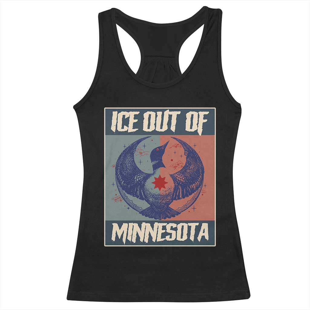 Ice Out Of Minnesota Racerback Tank Top Social Justice Solidarity TS12 Black Print Your Wear
