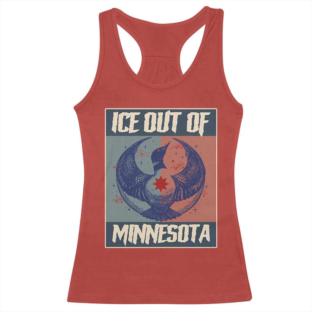 Ice Out Of Minnesota Racerback Tank Top Social Justice Solidarity TS12 Red Print Your Wear