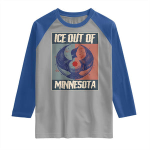 Ice Out Of Minnesota Raglan Shirt Social Justice Solidarity TS12 Sport Gray Royal Print Your Wear