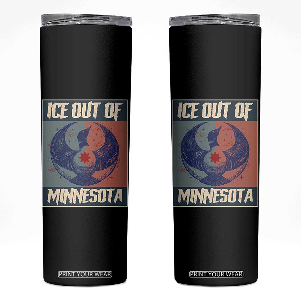 Ice Out Of Minnesota Skinny Tumbler Social Justice Solidarity TS12 Black Print Your Wear