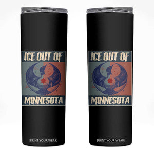 Ice Out Of Minnesota Skinny Tumbler Social Justice Solidarity TS12 Black Print Your Wear