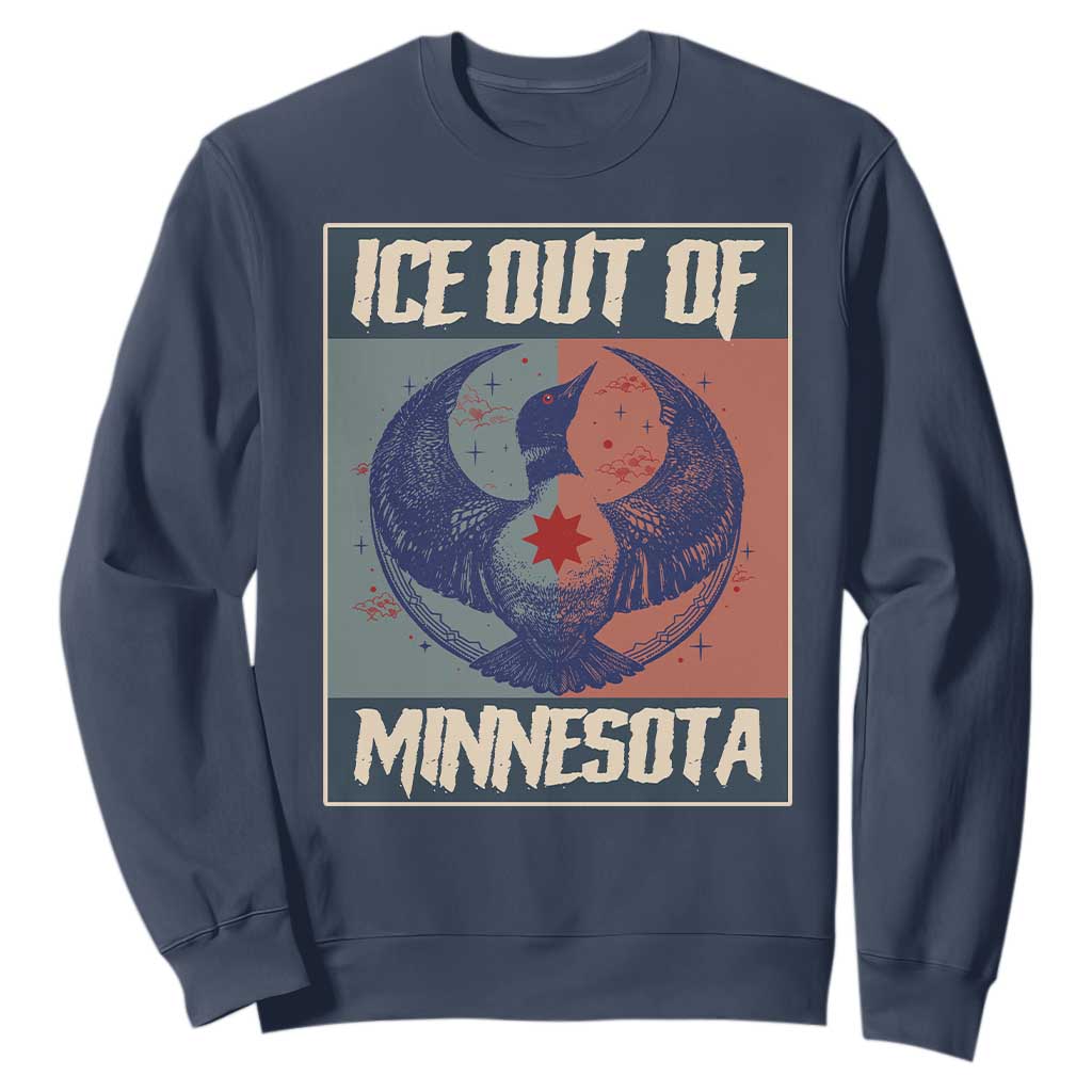 Ice Out Of Minnesota Sweatshirt Social Justice Solidarity TS12 Navy Print Your Wear