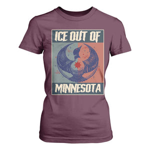Ice Out Of Minnesota T Shirt For Women Social Justice Solidarity TS12 Maroon Print Your Wear