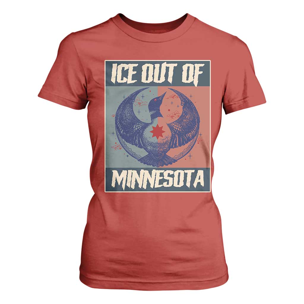 Ice Out Of Minnesota T Shirt For Women Social Justice Solidarity TS12 Red Print Your Wear