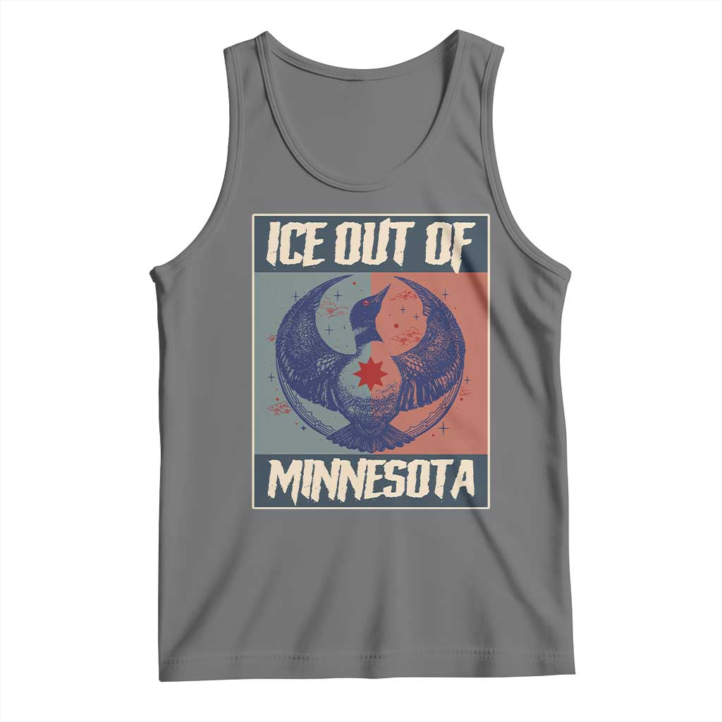 Ice Out Of Minnesota Tank Top Social Justice Solidarity TS12 Black Heather Print Your Wear