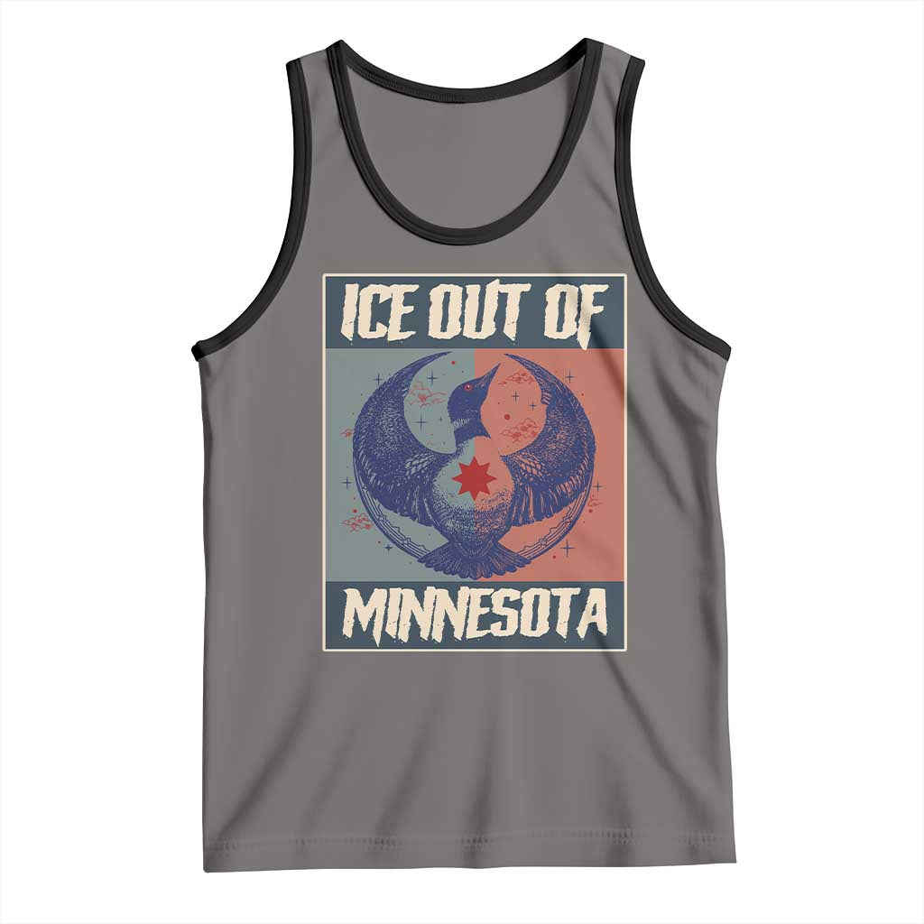 Ice Out Of Minnesota Tank Top Social Justice Solidarity TS12 Deep Heather Black Print Your Wear